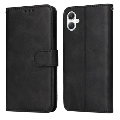 For Samsung Galaxy A08 5G / A08 4G / A07 4G / A06 4G / A06 5G Case Wallet PU Leather Folio Flip Phone Cover - Black