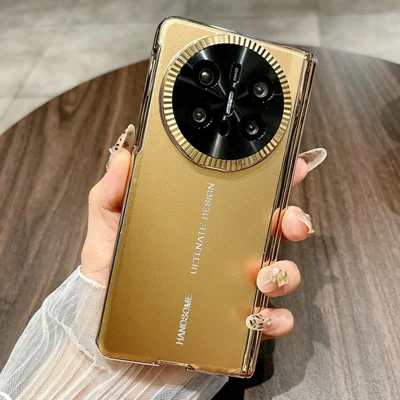 För Huawei Mate X6 Skal Hårt PC Skyddande Elektropläterat Telefonhölje - Guld