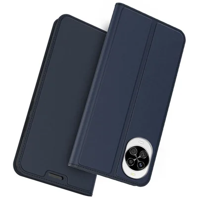 For Huawei nova 14 5G Case PU Leather Phone Cover with Card Holder Stand - Blue