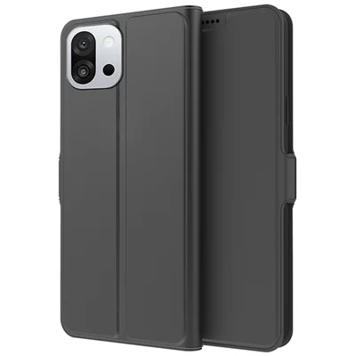 For OnePlus 13T 5G Case Shockproof TPU Inner Shell Leather Phone Cover Card Slot - Black