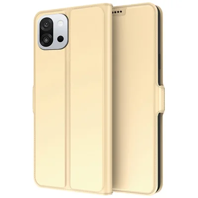 For OnePlus 13T 5G Case Shockproof TPU Inner Shell Leather Phone Cover Card Slot - Gold