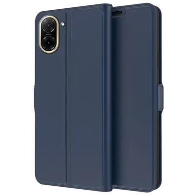 For Xiaomi Redmi A5 4G (171.7mm) / Poco C71 4G Case Shockproof TPU Inner Shell Leather Phone Cover Card Slot - Blue