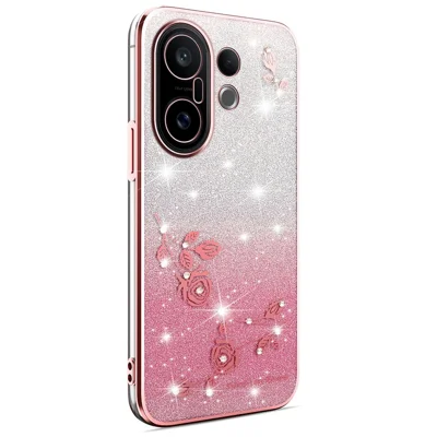 KADEM For vivo S30 Pro mini 5G Case Flower TPU Flexible Gradient Phone Cover - Rose Gold