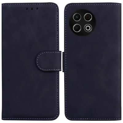 For TECNO Spark 30 Pro 4G Case Solid Color Leather Wallet Phone Cover - Black
