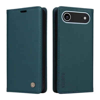YIKATU For iPhone Air Phone Cases  Magnetic Closure PU Leather Mobile Cover - Green