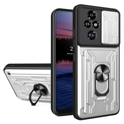 Bulk Purchasing For Honor 200 Pro 5G Case PC + TPU Kickstand Phone Back Cover with Camera Slider - White