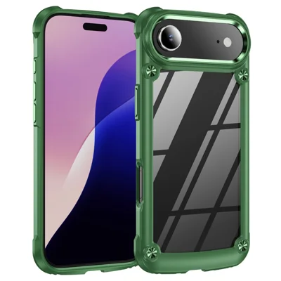Bulk Purchasing For iPhone Air Case Anti-Drop Alloy Lens Frame PC + TPU Phone Cover - Green