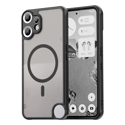 For Nothing CMF Phone 2 Pro Magnetic Case Anti Drop PC + TPU Phone Cover - Black