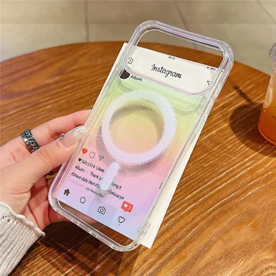 For iPhone 17 Pro Case Compatible with MagSafe Acrylic + TPU Gradient Phone Cover