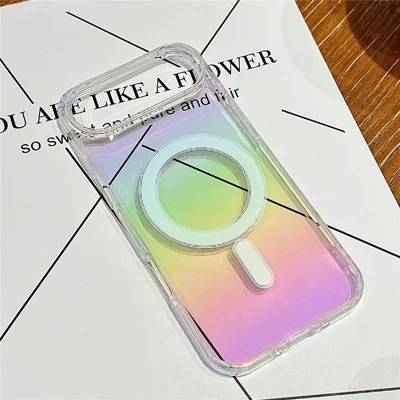 For iPhone Air Case compatibel met MagSafe Acryl + TPU Gradiënt Telefoonhoes