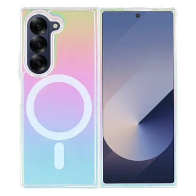 For Samsung Galaxy Z Fold6 5G Magnetic Case Acrylic + TPU Gradient Phone Cover