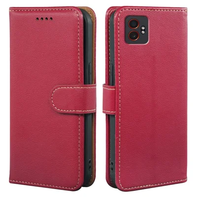 For Samsung Galaxy XCover7 Pro Case RFID Blocking Wallet Litchi Texture Leather Phone Cover Magnetic Clasp - Red