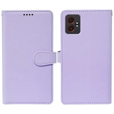 For Samsung Galaxy XCover7 Pro Case with 9 Card Slots PU Leather Stand Phone Cover - Purple