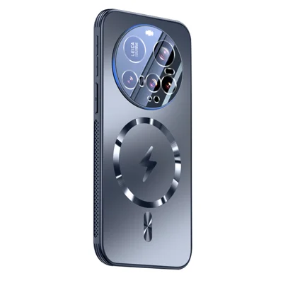For Xiaomi 15 Ultra Magnetic Case Matte PC + TPU Heat Dissipation Phone Cover - Titanium Blue