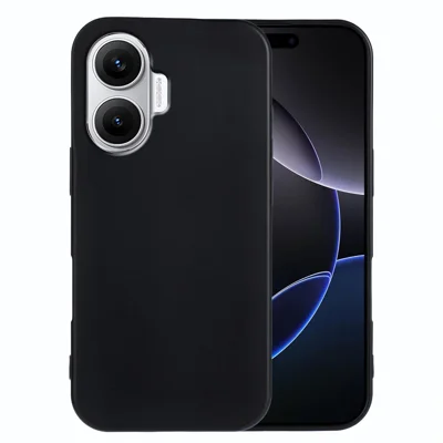 For Xiaomi Poco F7 5G / Redmi Turbo 4 Pro 5G TPU Case Soft Matte Anti-fingerprint Phone Back Cover - Black