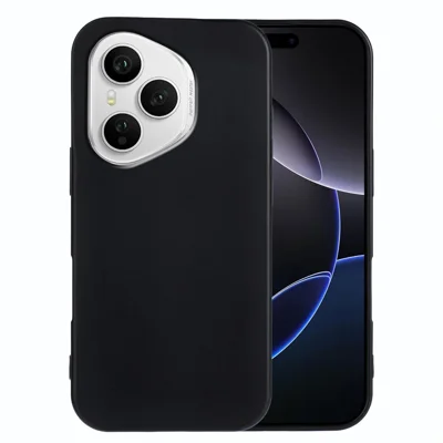 For Honor 400 Pro 5G (Global) TPU Case Soft Matte Anti-fingerprint Phone Back Cover - Black