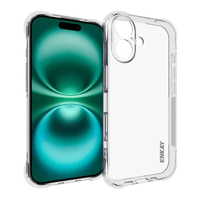 For iPhone 17 Clear Phone Case ENKAY HAT PRINCE Shockproof Anti-slip TPU Cover - Transparent