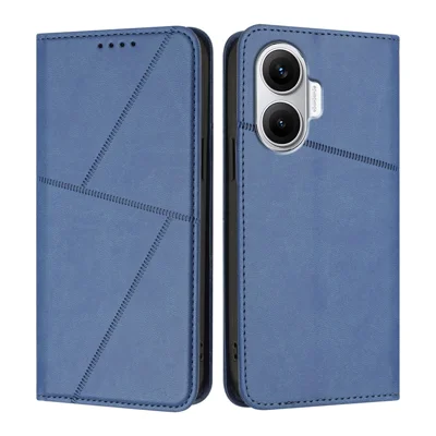 For Xiaomi Poco F7 5G / Redmi Turbo 4 Pro 5G Wallet Case Magnetic Closure Leather Flip Phone Cover with Stand - Royal Blue