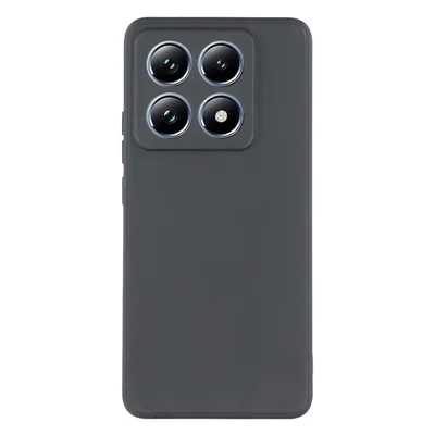 For Xiaomi 14T Pro Case Precise Cutouts Straight Edge TPU Shockproof Phone Cover - Black