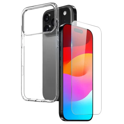 NORTHJO For iPhone 18 Pro Max / 17 Pro Max Case Soft TPU Clear Phone Cover with Tempered Glass Screen Protector