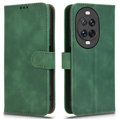 For Huawei nova 14 Ultra 5G Leather Case Skin Feel Anti Drop Wallet Flip Phone Cover - Green