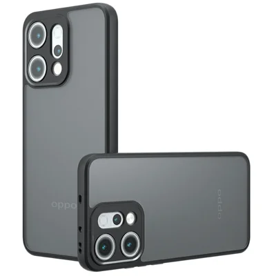 Voor Realme 14 Pro 5G hoesje Skin-Touch TPU + PC matte telefoonhoes, Transparant Zwart