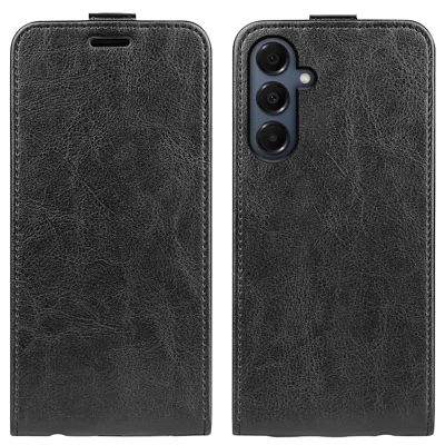 For Samsung Galaxy A18 5G / A18 4G / A17 5G / 4G / F17 5G / M17 5G Case with Card Slots Vertical Flip Leather Phone Cover - Black