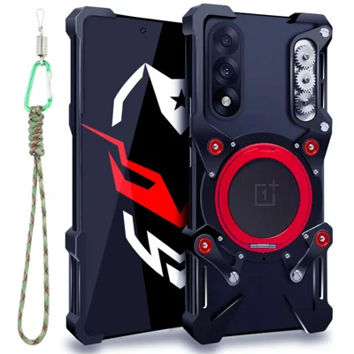 Bumper Case For OnePlus Nord 5 5G / Ace 5 Ultra 5G / Ace 5 Racing 5G / Ace 3 5G / Ace 3 Pro 5G / Ace Pro 5G Aluminum Alloy Magnetic Cover - Black