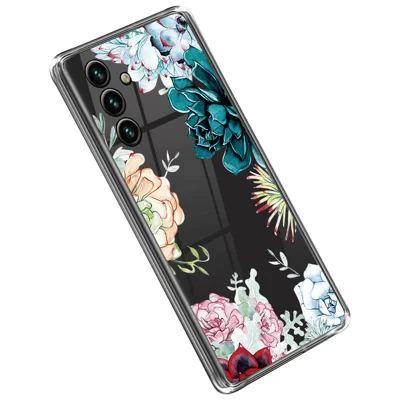 Мягкий ТПУ чехол с рисунком для Samsung Galaxy A14 5G / A14 4G, печать методом IMD, защита от падений и царапин — растение суккулент