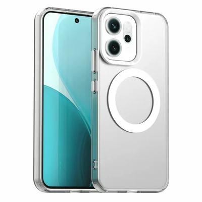 For Oppo Reno14 5G (Global) Magnetic Case Anti Drop Hybrid Phone Back Cover - White