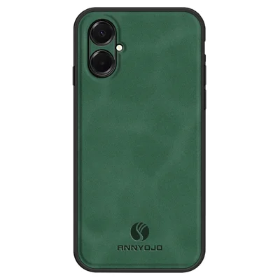 ANNYOJO For Samsung Galaxy A08 5G / A08 4G / A07 4G Case PU Leather + PC + TPU Anti Drop Phone Back Cover - Green