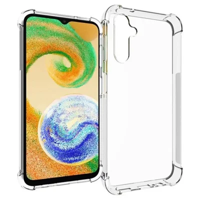 WANLONFENG For Samsung Galaxy A14 4G / Galaxy A14 5G Back Cover  TM Series 2.0mm Clear TPU Phone Case (Big Lens Hole) - Transparent