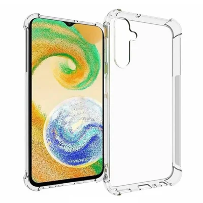WANLONFENG For Samsung Galaxy A24 4G (162.1 x 77.6 x 8.3mm) Back Cover  TM Series 2.0mm Clear TPU Phone Case (Big Lens Hole) - Transparent