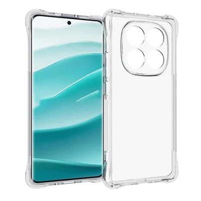 WANLONFENG For Xiaomi Poco X7 5G / Xiaomi Redmi Note 14 Pro 5G Clear TPU Case  TM Series 2.0mm Phone Back Cover - Transparent