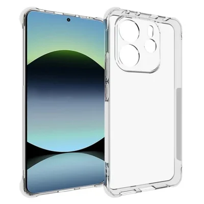 WANLONFENG For Xiaomi Redmi Note 14 4G (164.84mm) Clear TPU Case  TM Series 2.0mm Phone Back Cover - Transparent