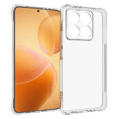 WANLONFENG For Xiaomi 14T Clear TPU Case  TM Series 2.0mm Phone Back Cover - Transparent