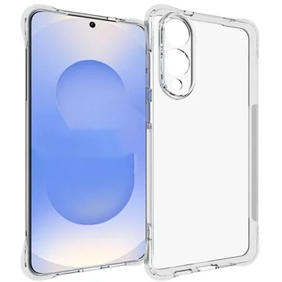 WANLONFENG For Samsung Galaxy S25 Edge Clear TPU Case  TM Series 2.0mm Phone Back Cover - Transparent
