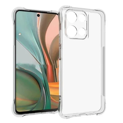 WANLONFENG For Motorola Moto G 5G (2025) Clear TPU Case  TM Series 2.0mm Phone Back Cover - Transparent