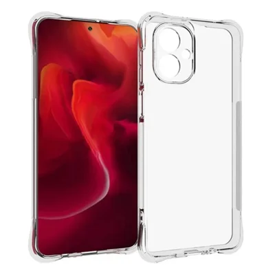 WANLONFENG For Motorola Moto G55 5G Clear TPU Case  TM Series 2.0mm Phone Back Cover - Transparent