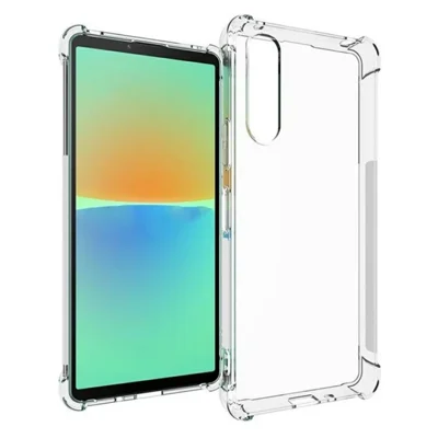 WANLONFENG For Sony Xperia 10 V Back Cover  TM Series 2.0mm Clear TPU Phone Case (Big Lens Hole) - Transparent