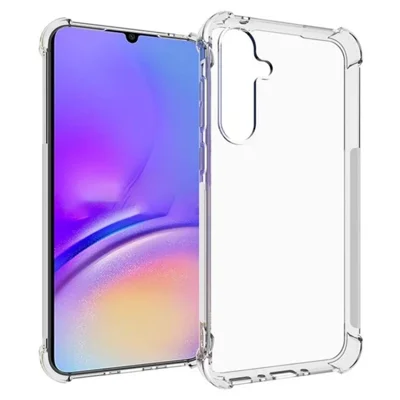 WANLONFENG For Samsung Galaxy A35 5G Back Cover  TM Series 2.0mm Clear TPU Phone Case (Big Lens Hole) - Transparent