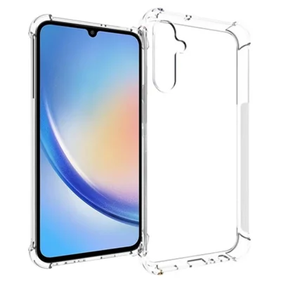 WANLONFENG For Samsung Galaxy A25 5G (Global) (161.0 x 76.5 x 8.3mm) Back Cover  TM Series 2.0mm Clear TPU Phone Case (Big Lens Hole) - Transparent