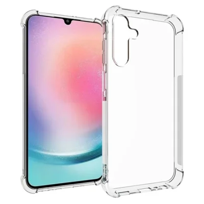 WANLONFENG For Samsung Galaxy A15 4G / Galaxy A15 5G Back Cover  TM Series 2.0mm Clear TPU Phone Case (Big Lens Hole) - Transparent