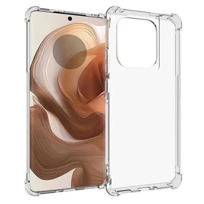 WANLONFENG For Motorola Edge 50 Ultra 5G Back Cover  TM Series 2.0mm Clear TPU Phone Case (Big Lens Hole) - Transparent