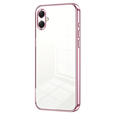 For Samsung Galaxy A08 5G / A08 4G / A07 4G Case Electroplating Frame Soft TPU Phone Cover - Pink