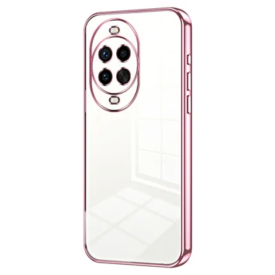 للهاتف Huawei nova 14 Pro 5G غطاء بتصميم طلاء معدني وإطار مرن من مادة TPU - وردي