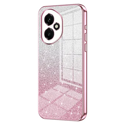 For Honor 400 5G (Global) Case Electroplating Gradient Glitter TPU Phone Cover - Pink