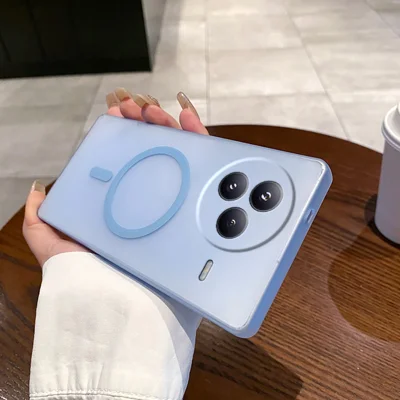 غطاء لهاتف Xiaomi Civi 5 Pro 5G متوافق مع MagSafe، مع قطع دقيق، غطاء هاتف من مادة البولي كربونات مطفية - أزرق