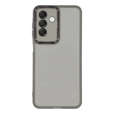 For Samsung Galaxy A18 5G / A18 4G / A17 5G / A17 4G / A26 5G Case Electroplated Camera Frame TPU Phone Cover - Transparent Black