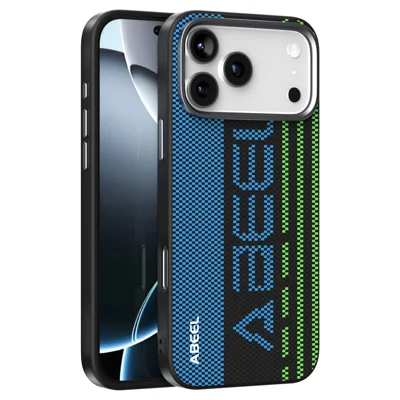 ABEEL til iPhone 17 Pro Max Case kompatibel med MagSafe Printet PC TPU Aluminiumlegering Læder telefonbeskyttelse - Fremragende nr. 1